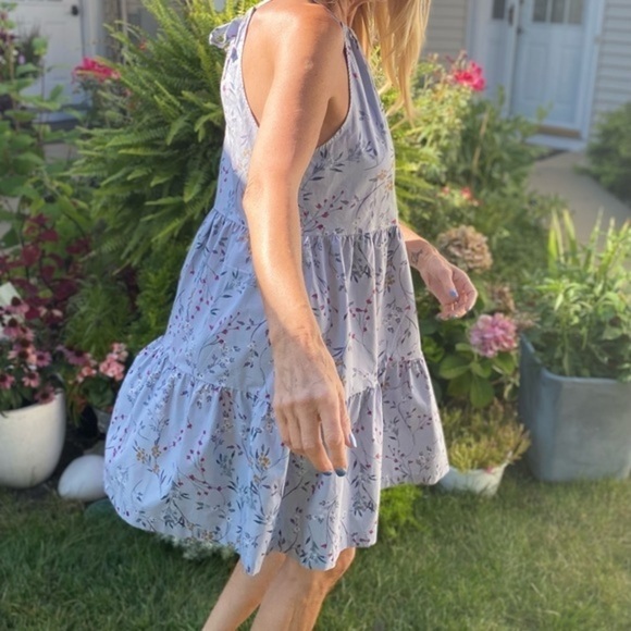 A New Day Tiered Light Blue Dress - Picture 5 of 11